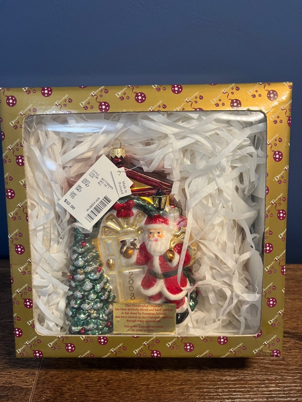 Dillards Trimmings Glass Christmas Ornament - Vintage - Picture 4 of 5